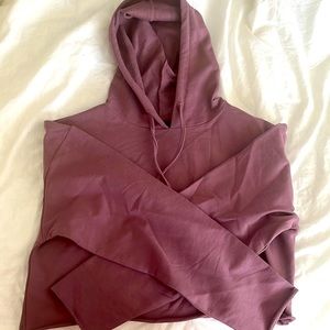 Purple forever 21 cropped sweatshirt - S